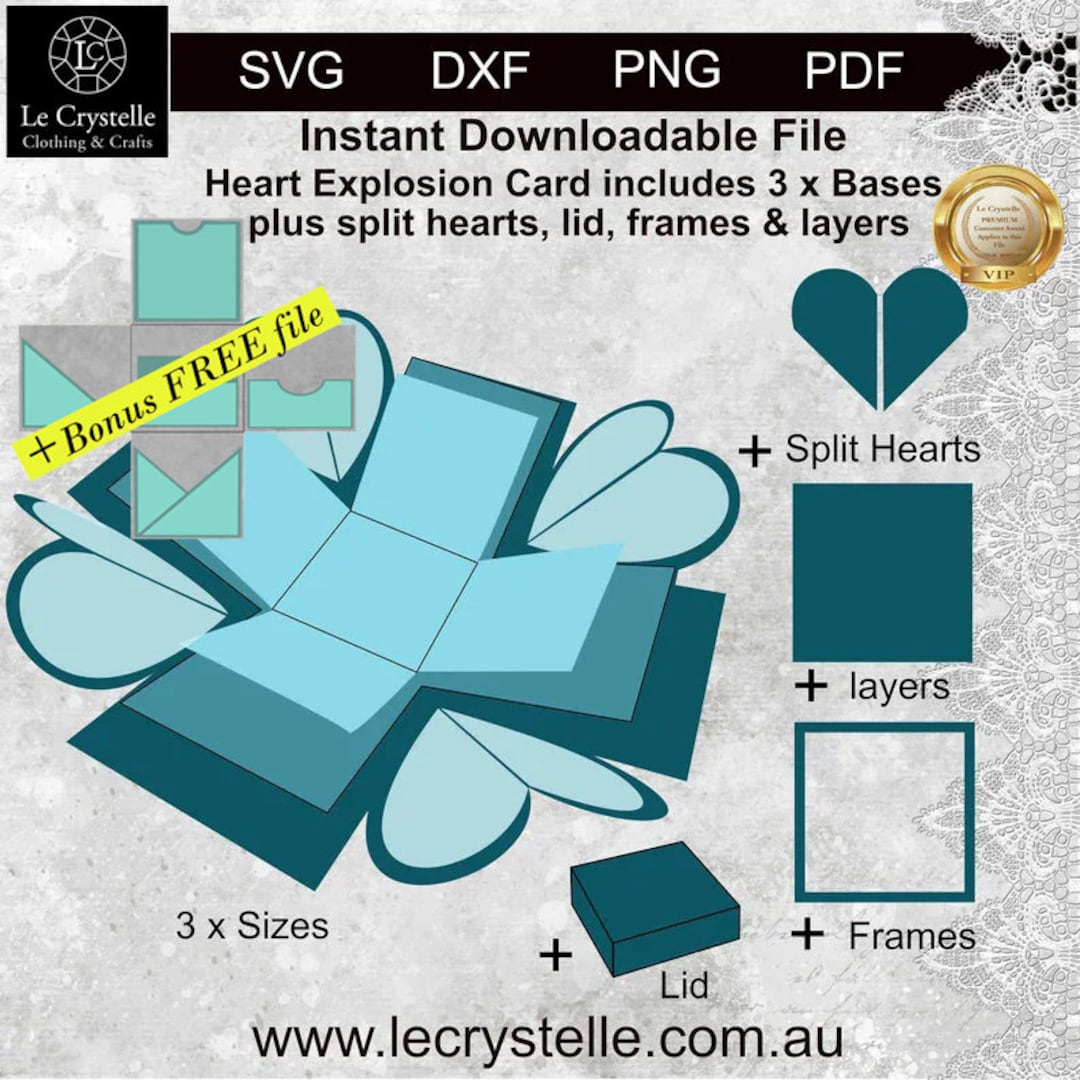 Explosion Box SVG /cut File/exploding Card Template/svg Cards