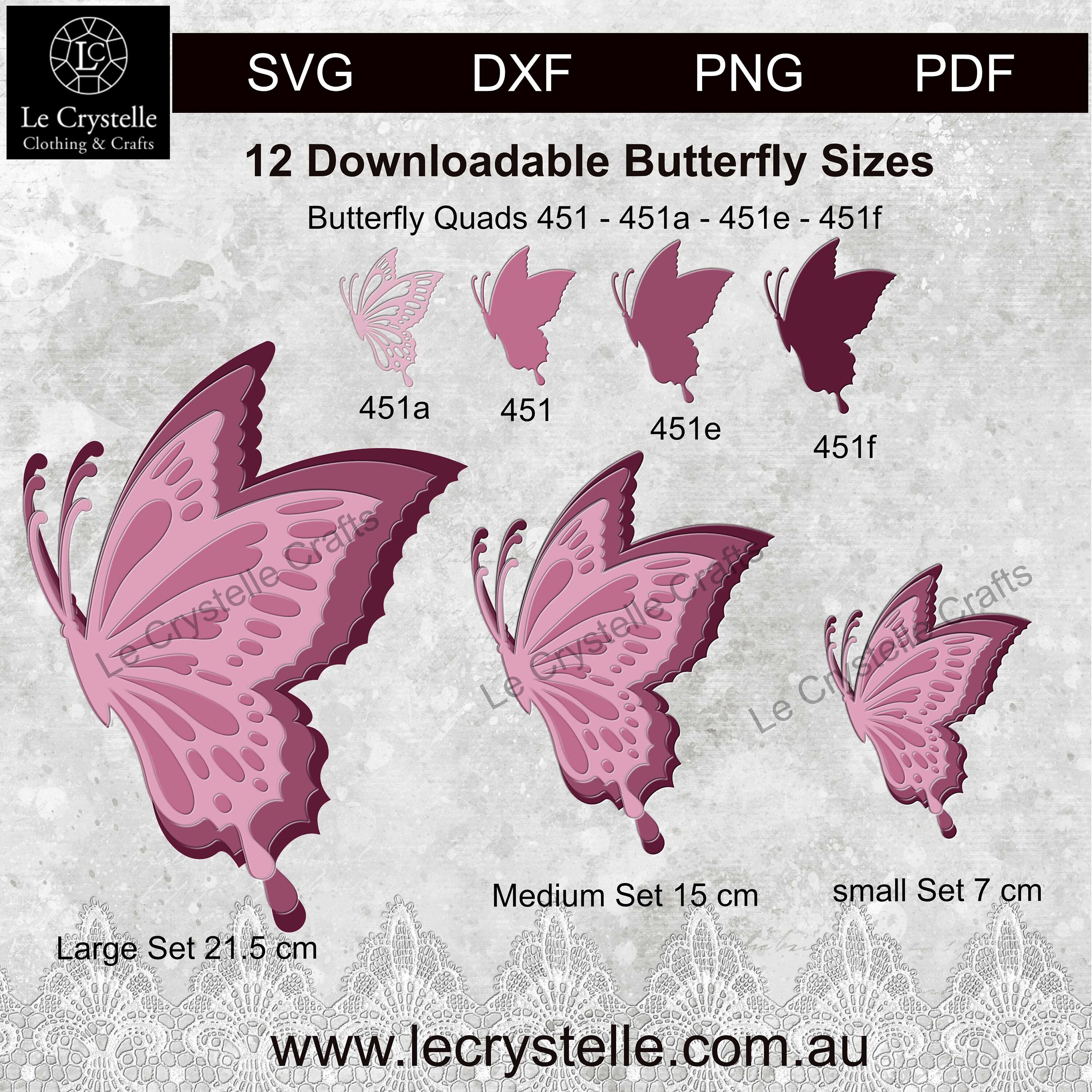 SVG cut file Butterfly/butterfly template/svg butterfly/butterfly layered svg/butterfly for cricut and silhouette -451 Quads