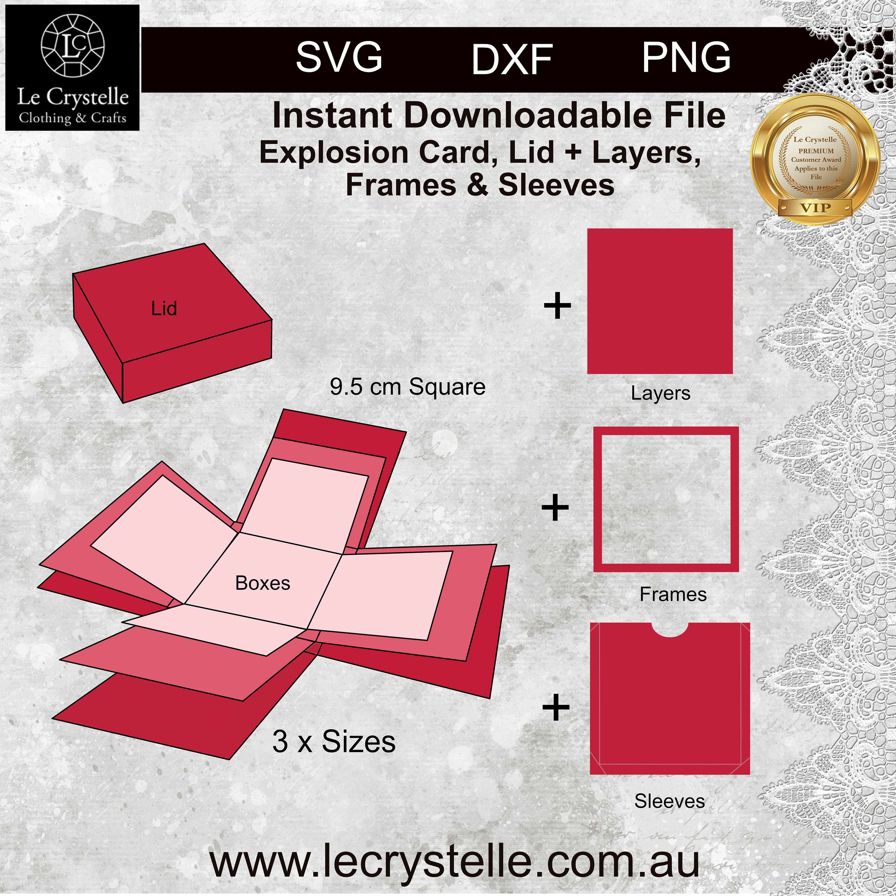 Explosion Box SVG /cut File/exploding Card Template/svg Cards