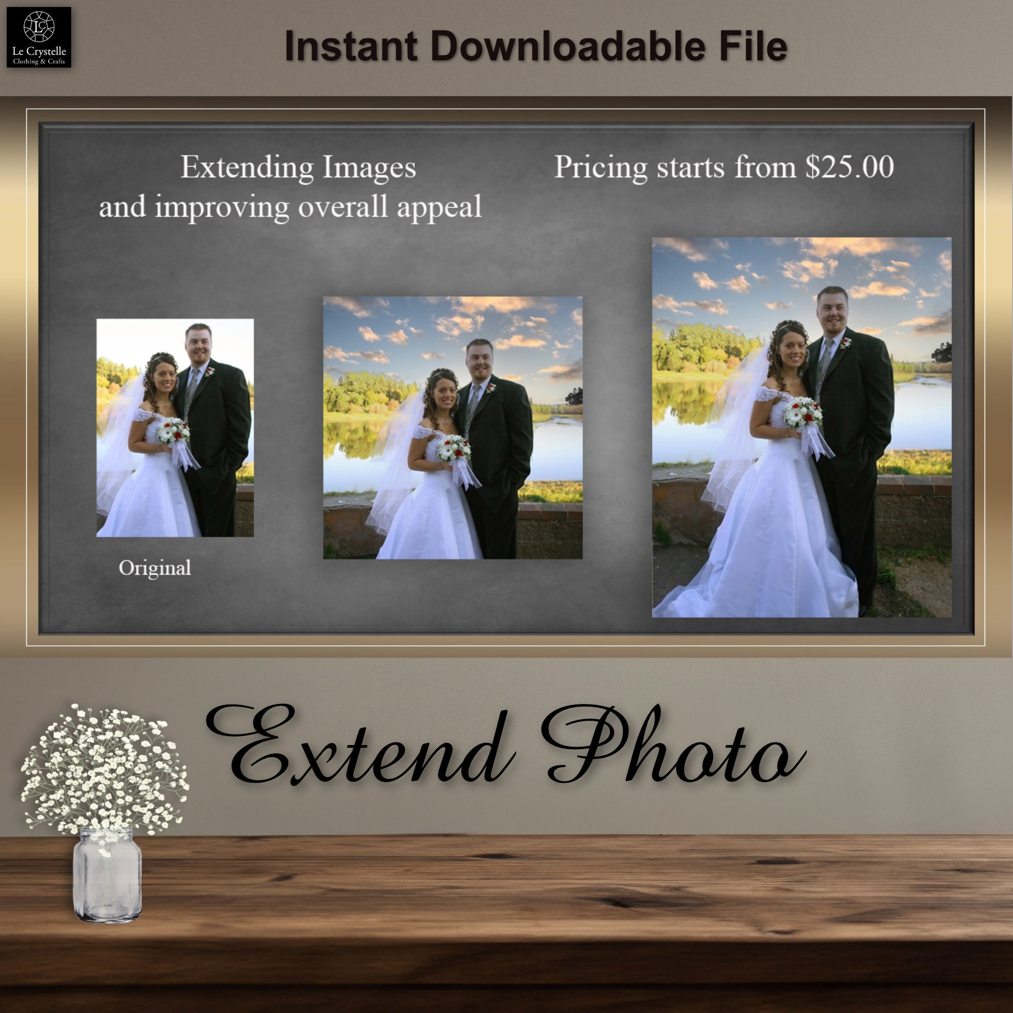 Fotoverlängerung/Digitale Fotoverlängerung/Fotoerinnerungen/Erinnerungs-Geschenk-Ideen/Kunstdruck/Foto ändern/Foto kombinieren/Foto verkleinern/vergrößern
