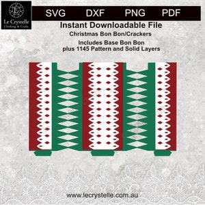 SVG cut file Christmas bon bons/crackers svg 1145/bon bon svg for cricut and silhouette/bon bons svg/Bon bon  Pdf/bon bon