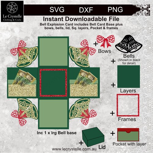 SVG Christmas Tree Explosion Box Cut File 10/exploding Card Etsy