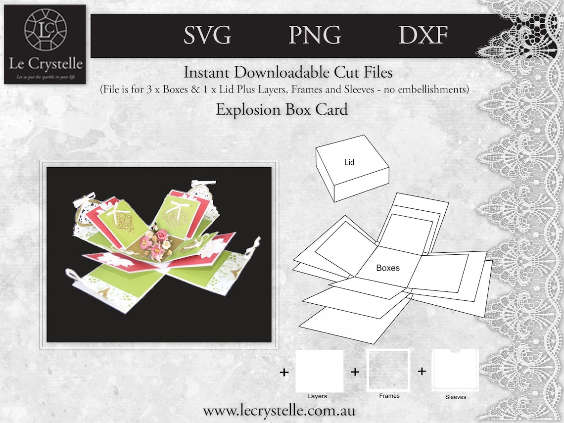 Explosion Box SVG /cut File/exploding Card Template/svg - Etsy