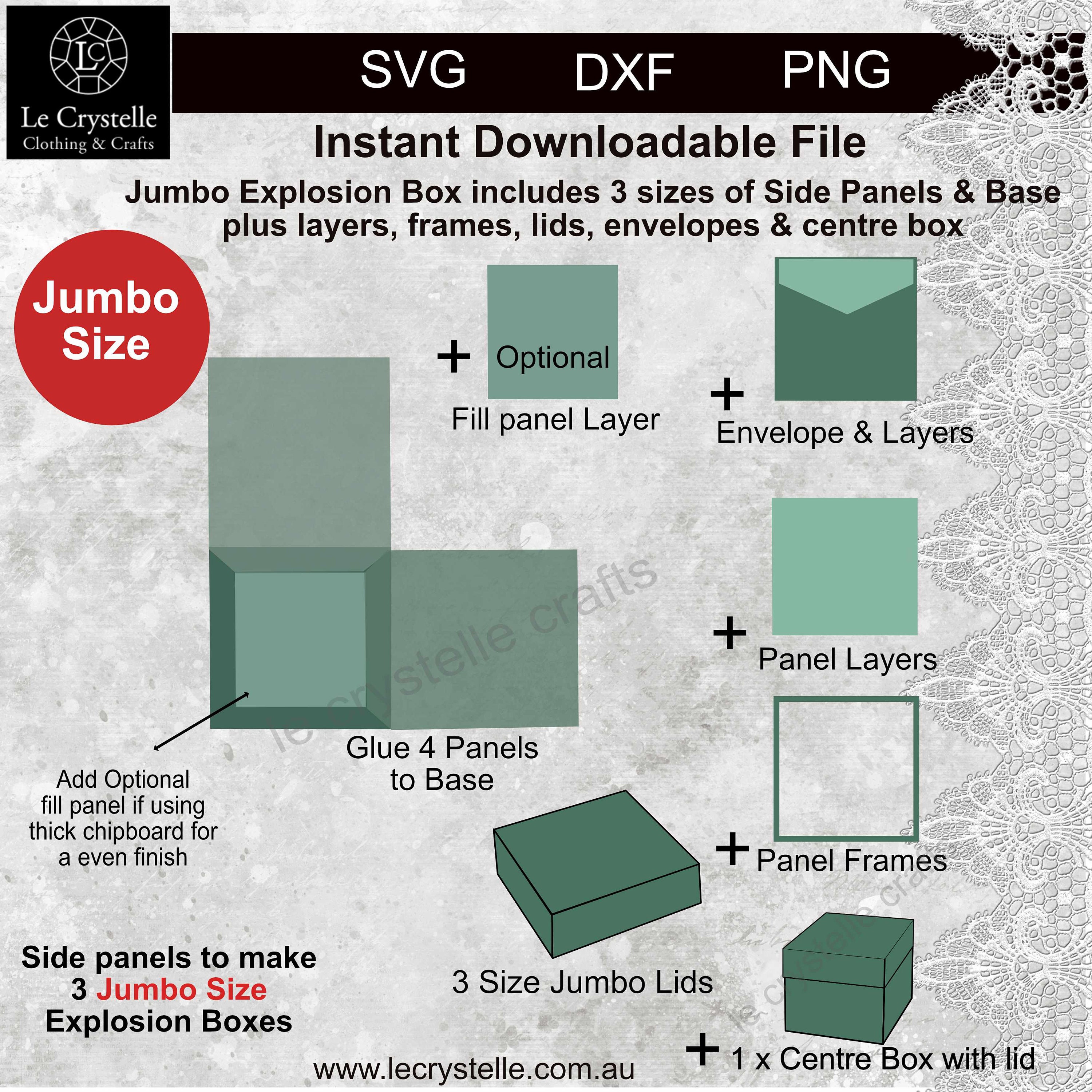Explosion Box/exploding Gift Box/ Jumbo Size /cut File/exploding ...