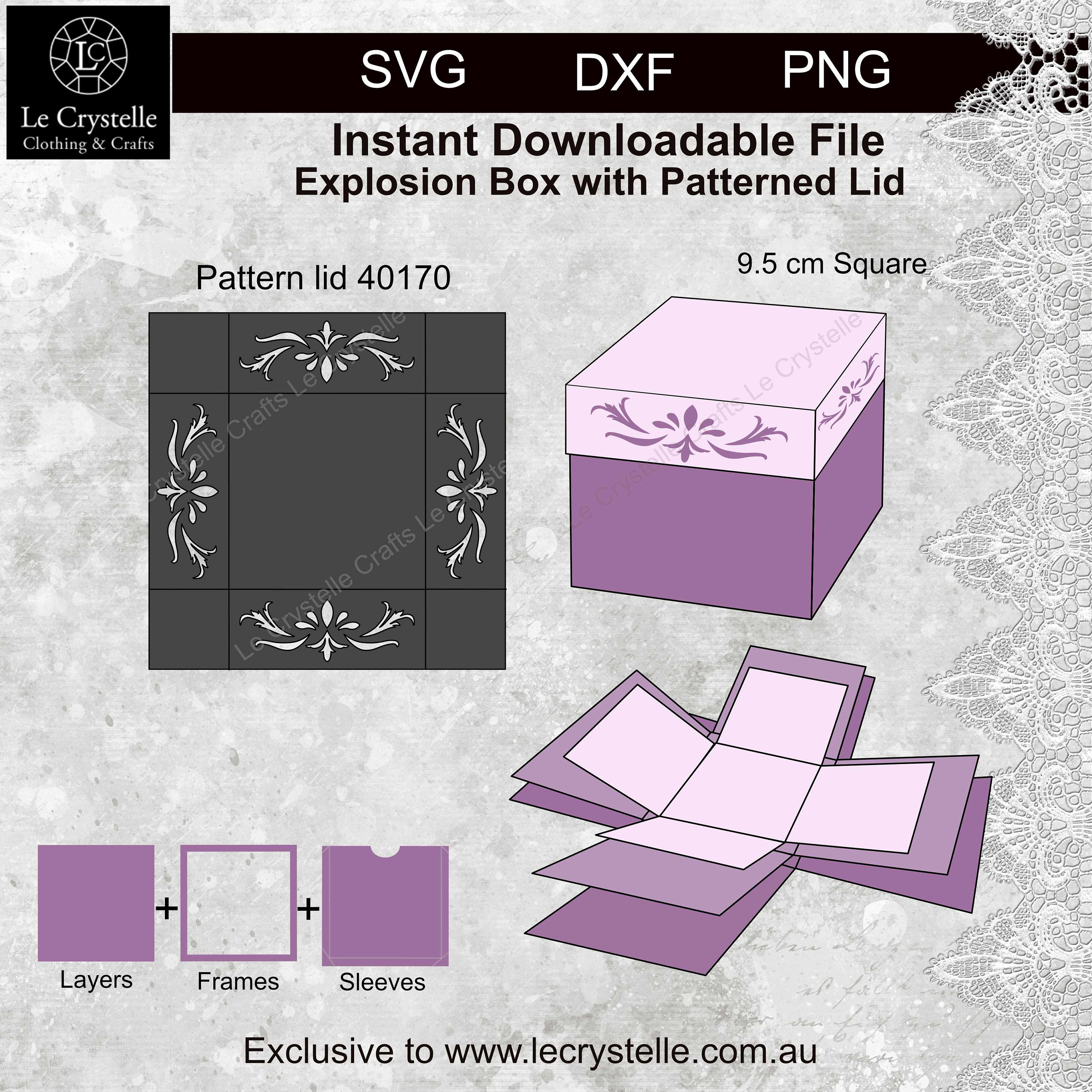SVG explosion box/cut file 40170/exploding card template/svg | Etsy