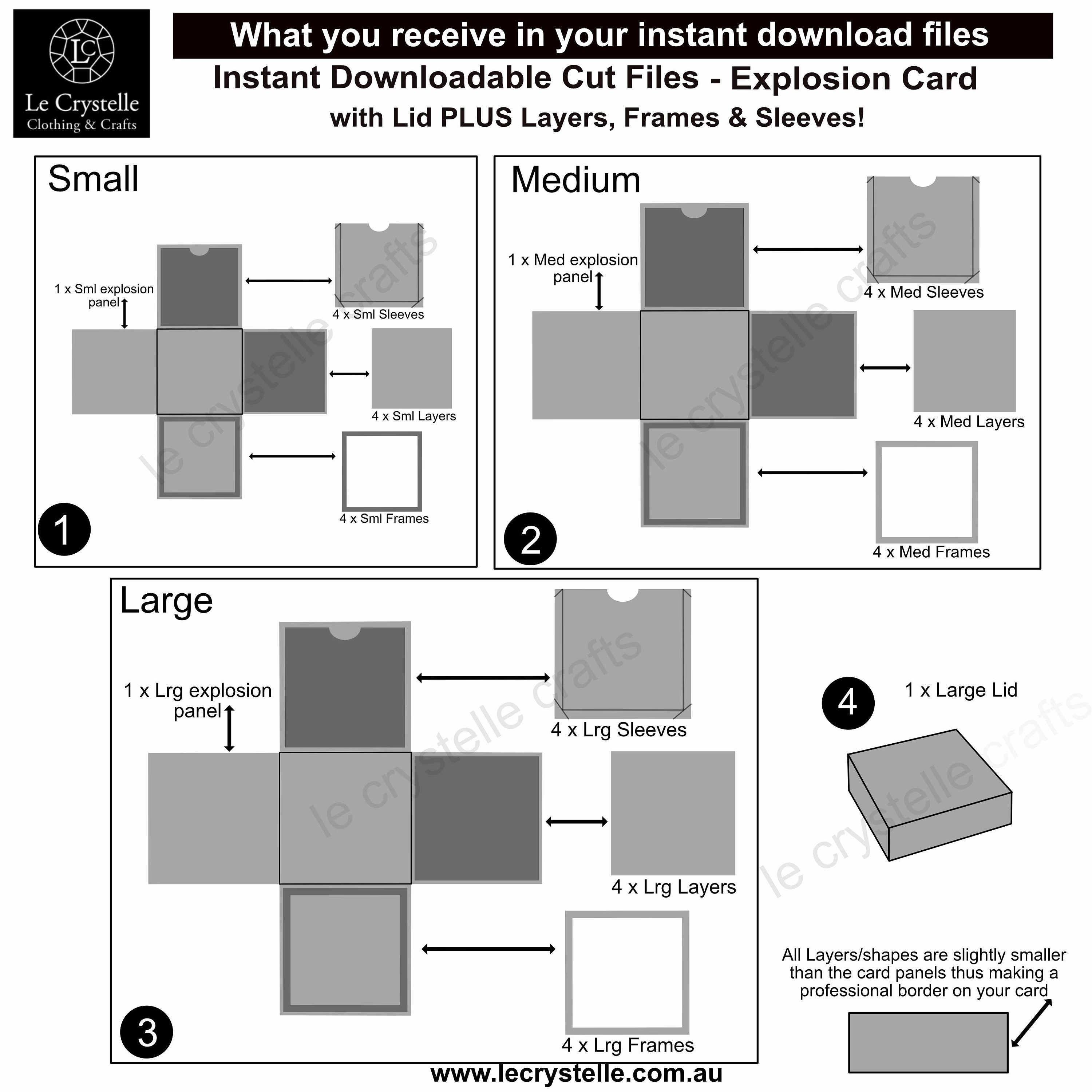 Explosion Box SVG /cut File/exploding Card Template/svg - Etsy