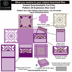 explosion box/exploding gift box/ cut file/exploding template/ Christmas gifts /Exploding gift/layered card/cricut/silhouette/pattern 20 image 2