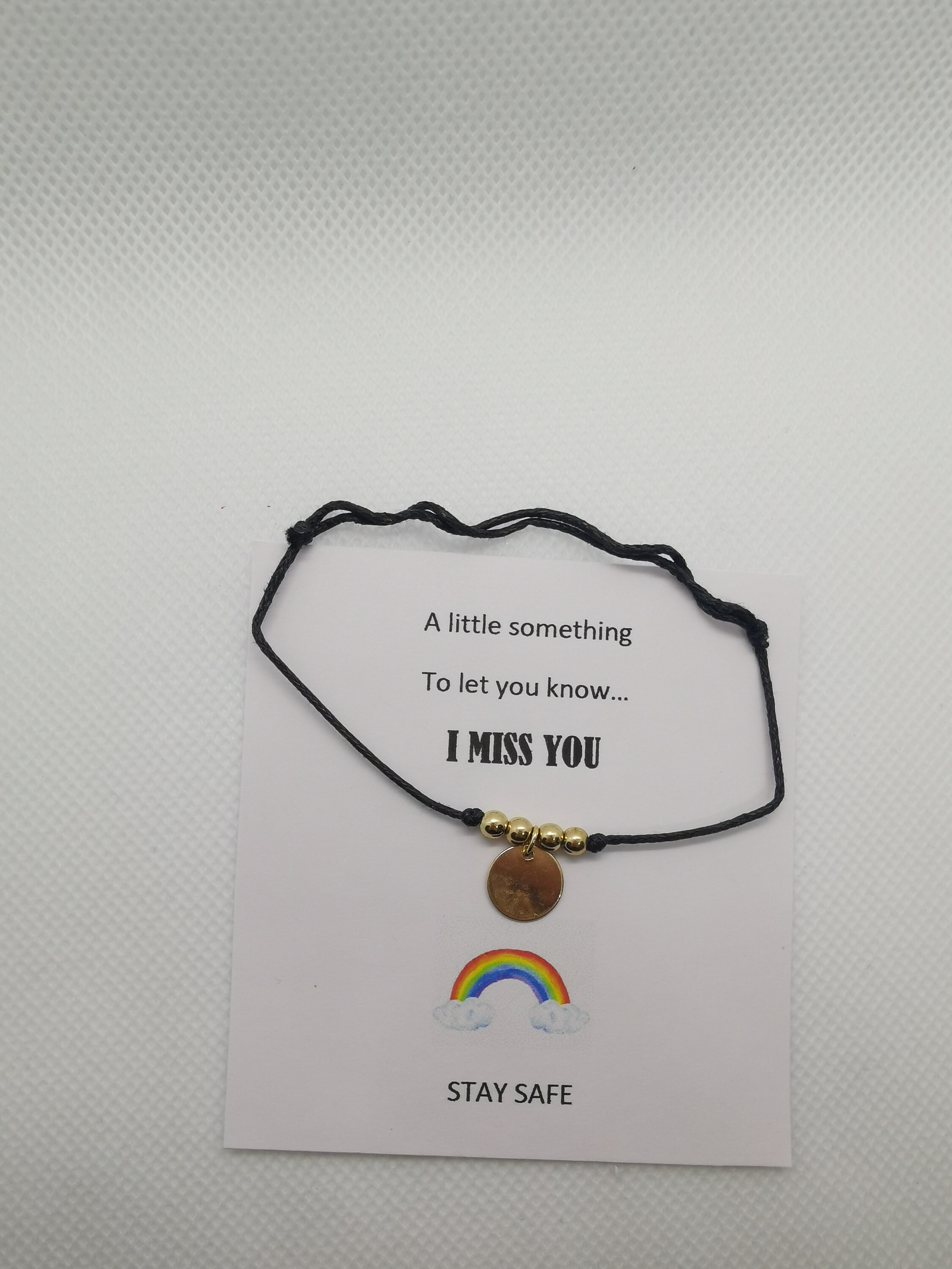 I Miss You Gift Wish Bracelet FREE UK Delivery Social Etsy