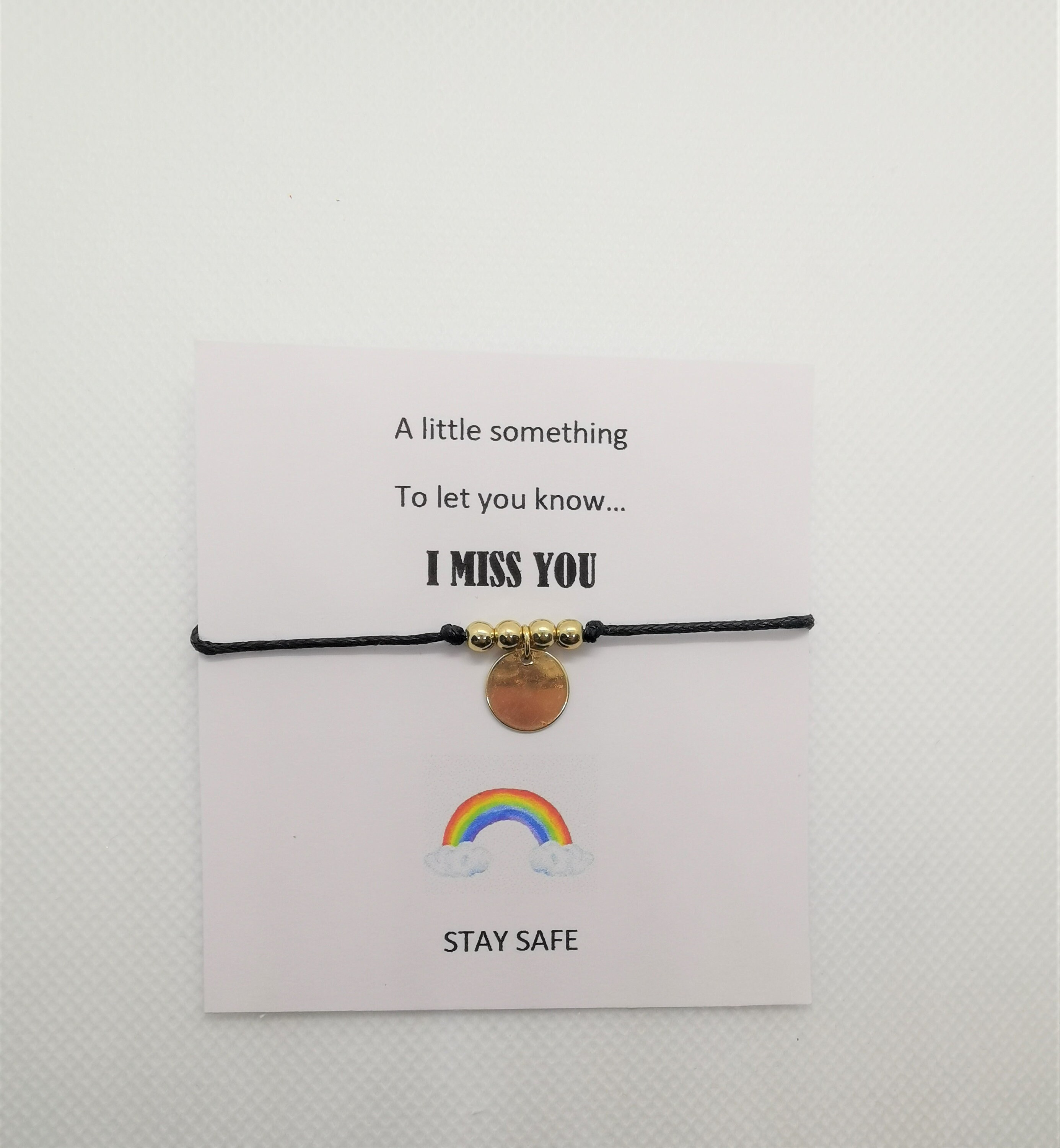 I Miss You Gift Wish Bracelet FREE UK Delivery Social Etsy
