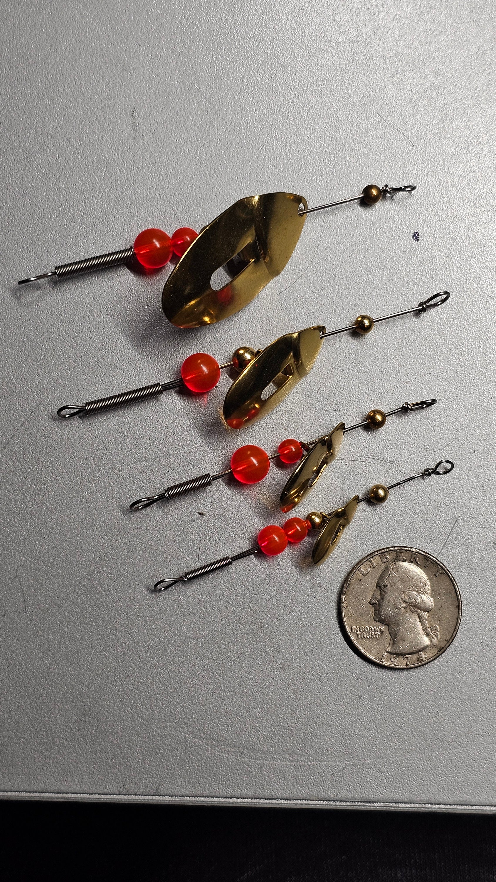 Strike Master June Bug Spinners Vintage Minnow Hook Worm Harnais Lot