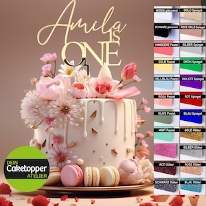 Adorno para tarta personalizado “NOMBRE es uno”, adorno para tarta, adorno para tarta, adorno para tarta, cumpleaños, cumpleaños, adorno para tarta.