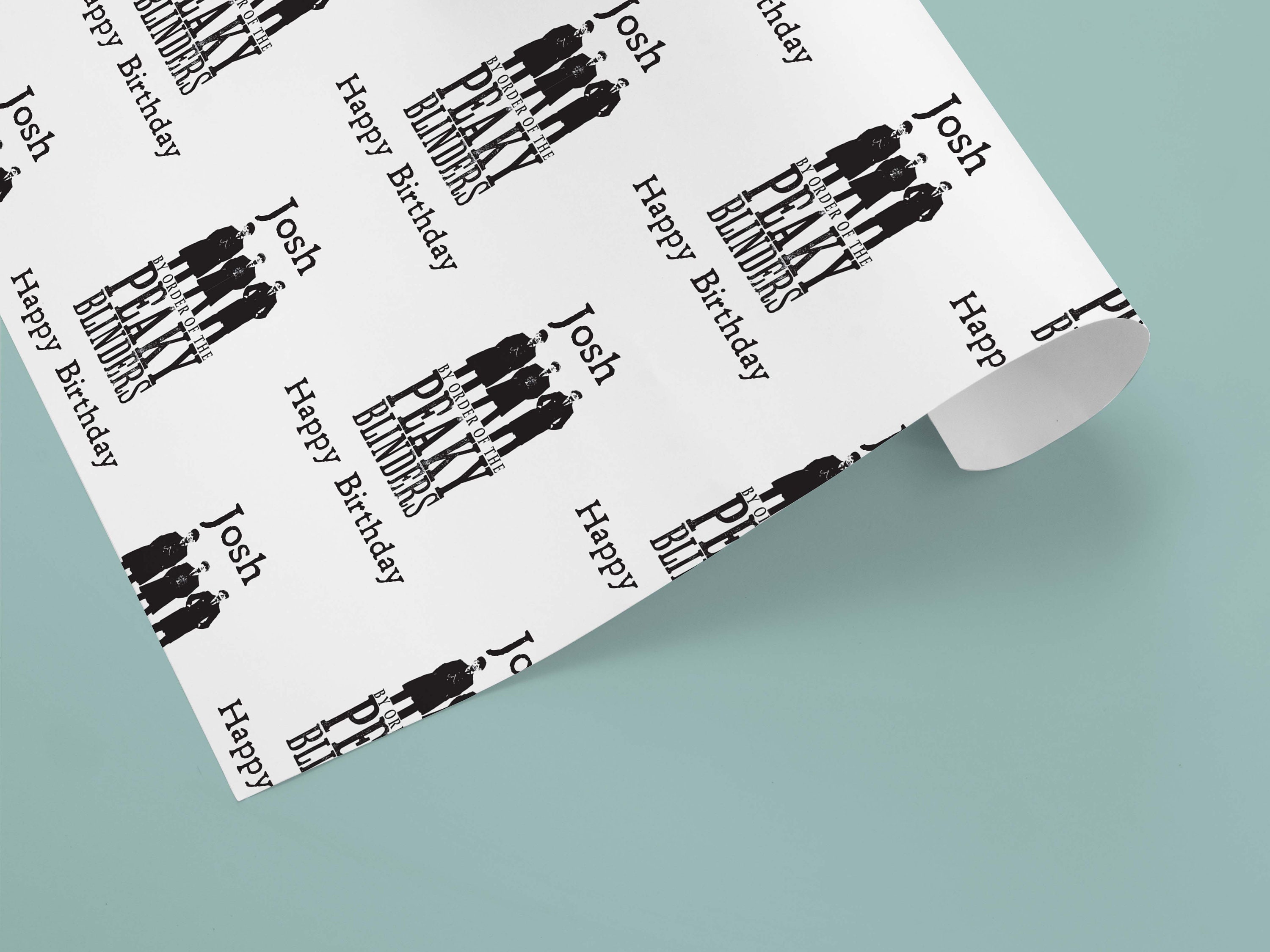 Personalised Peaky Blinders Inspired Wrapping Paper Gift Etsy UK