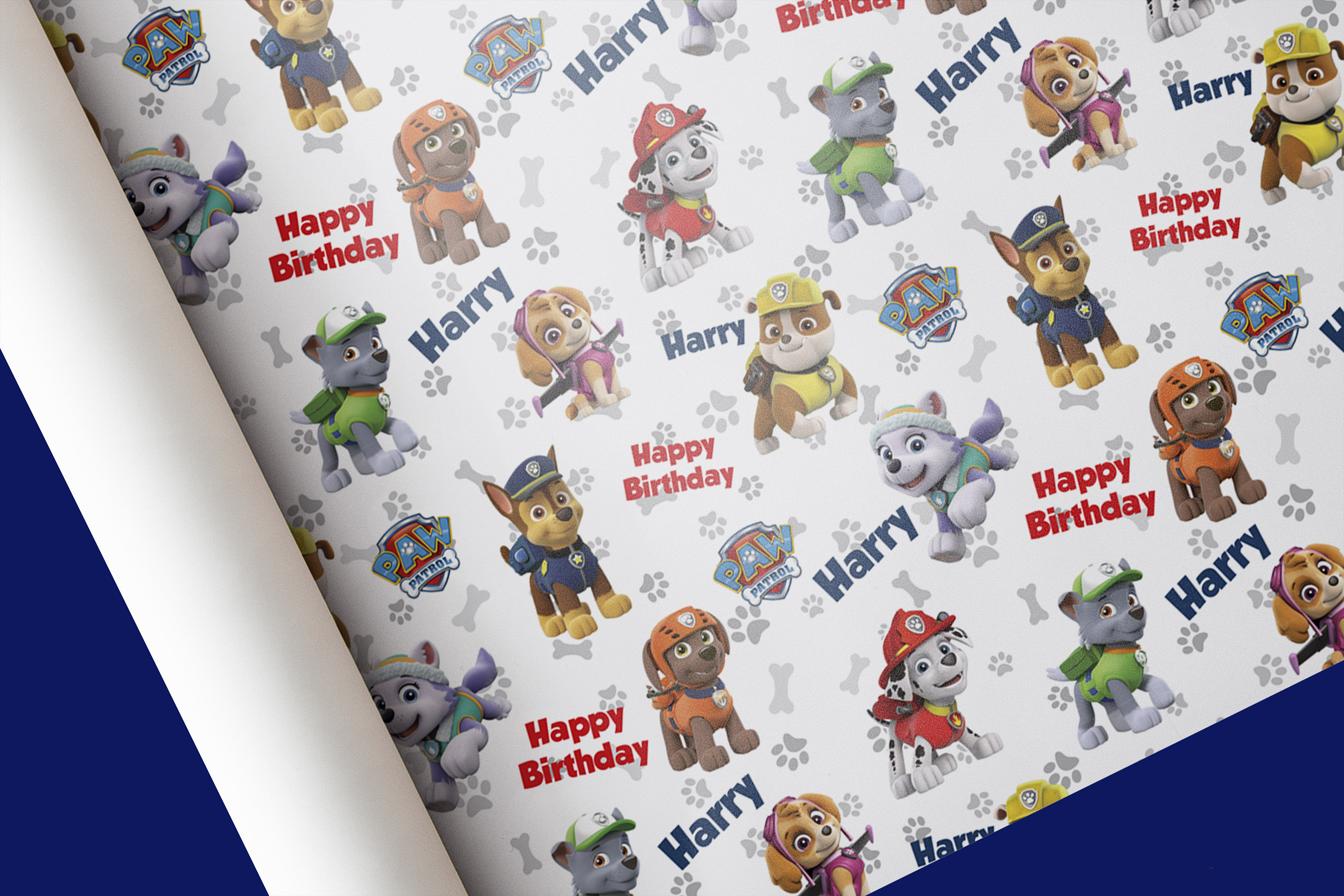 Personalised Paw Patrol Wrapping Paper Gift Wrap Etsy UK