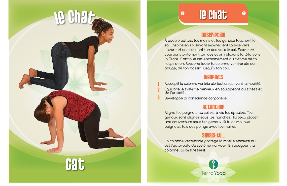 Cartes de yoga pour enfants Jeu de yoga pour enfants Cartes - Etsy France