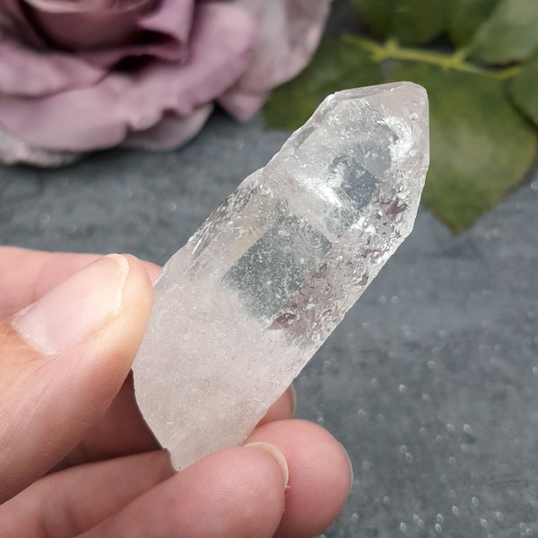 Natural Starbrary Clear Quartz Point and Partial Inner Child Crystal