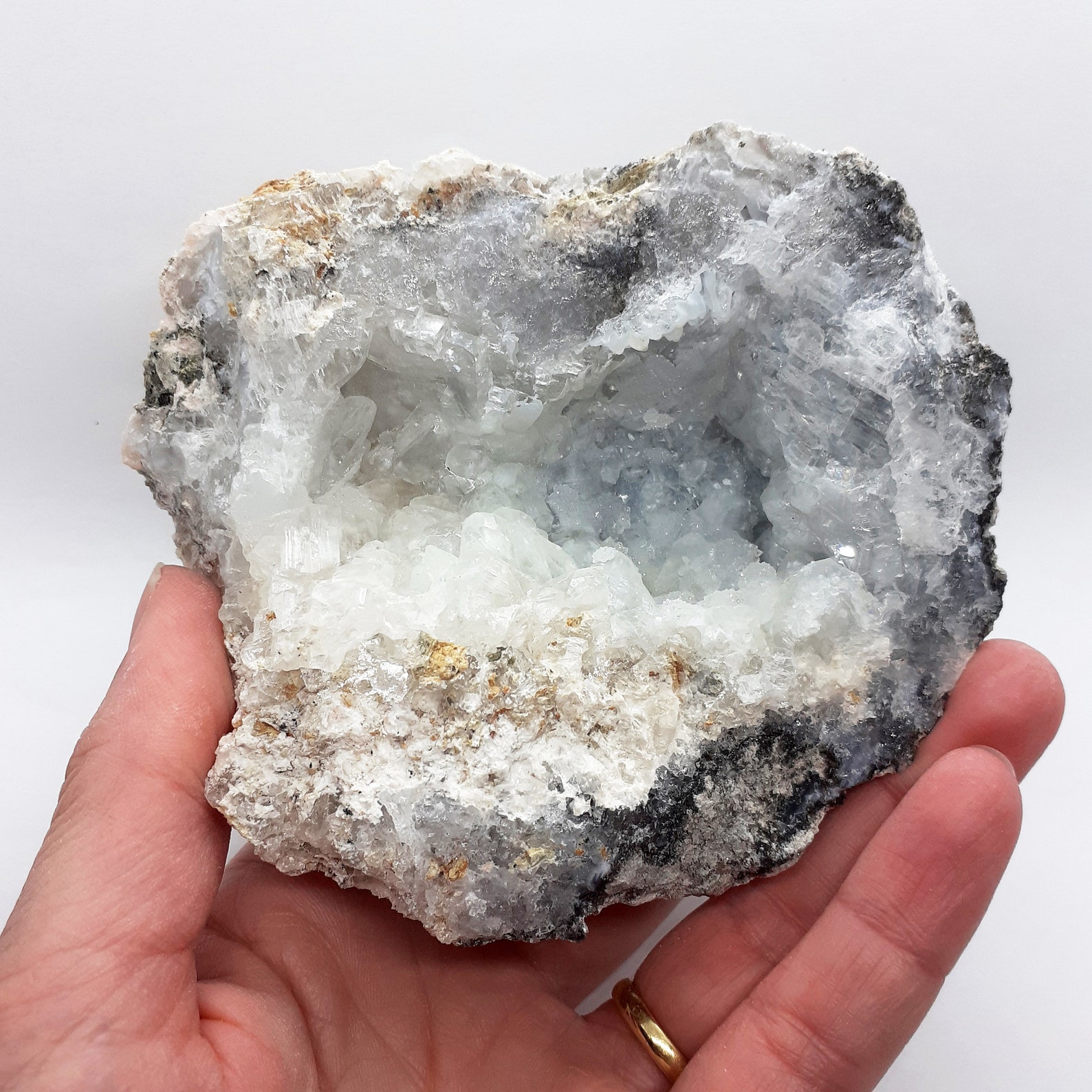 Natural Chalcedony Quartz Geode - Etsy