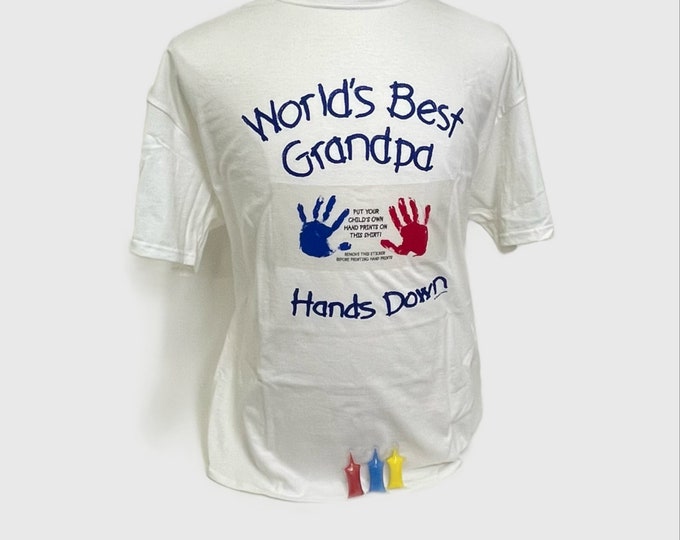 Best Grandpa T-Shirt with Paint Kit, Handprint Shirt, Best Grandpa Shirt, Personalized Grandpa Shirt, Funny Grandpa Gifts