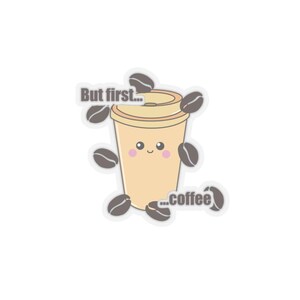 Adesivi carini a forma di bacio per gli amanti del caffè, decorazioni per laptop, regalo per baristi, adesivi con citazioni divertenti e arte della caffeina.