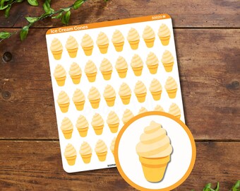 Ice Cream Sticker Sheet - Multiple Sizes, Matte, Glossy, or Clear