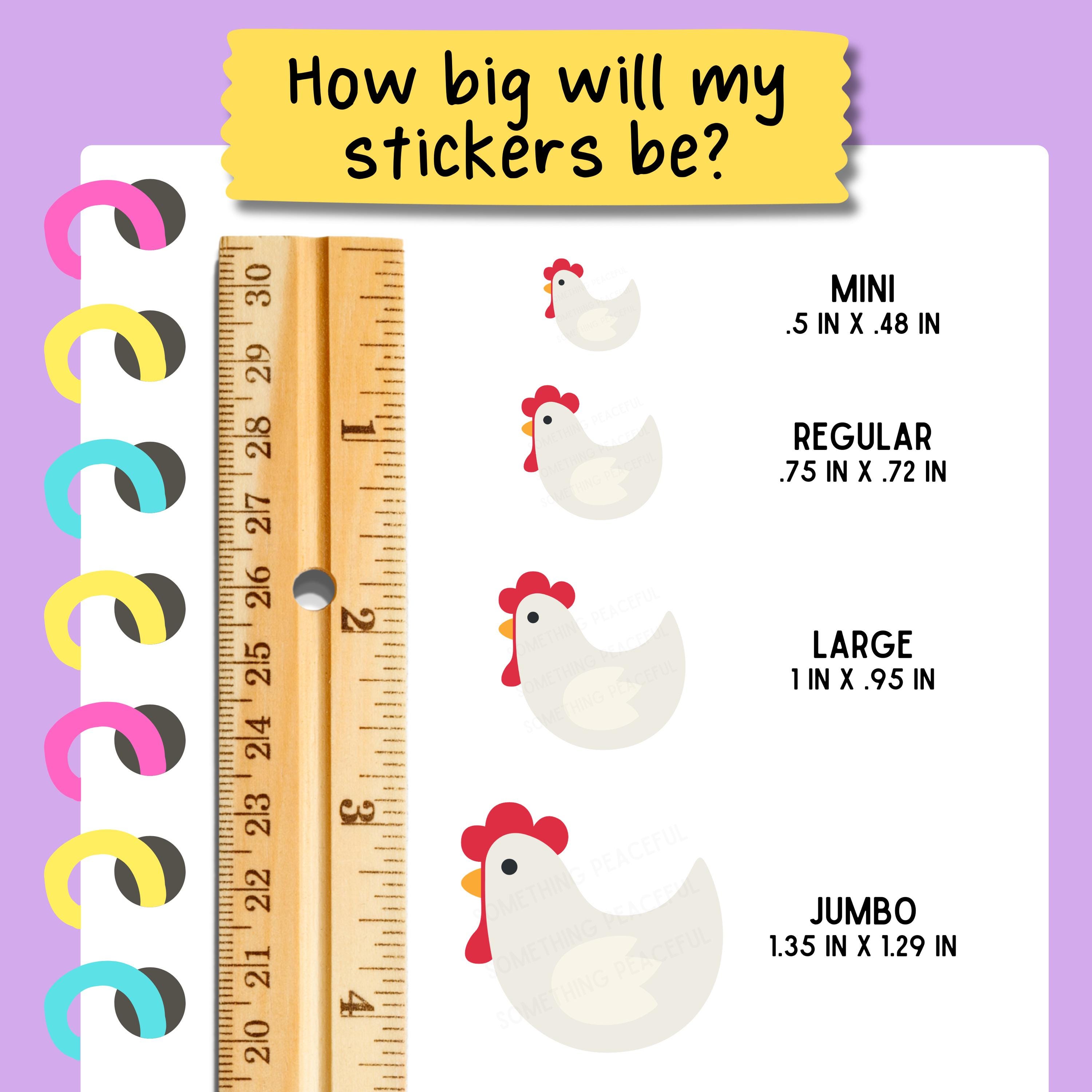 Chicken Sticker Sheet - Multiple Sizes, Matte, Glossy, or Clear - Etsy