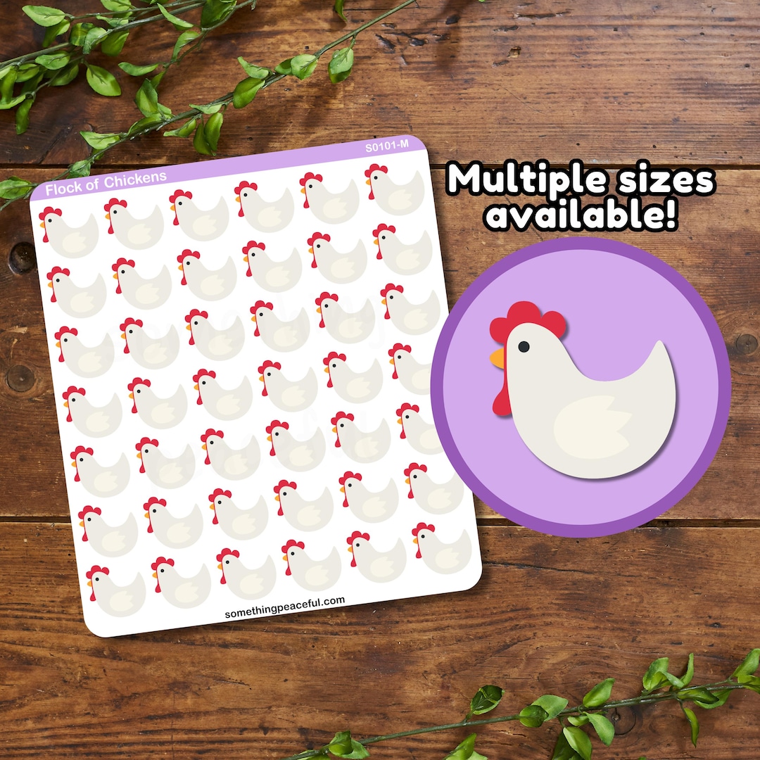Chicken Skin Sticker Layout Chicken Sticker Sheet - Multiple Sizes, Matte, Glossy, or Clear - Etsy