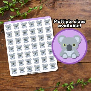 Koala Sticker Sheet - Multiple Sizes, Matte, Glossy, or Clear