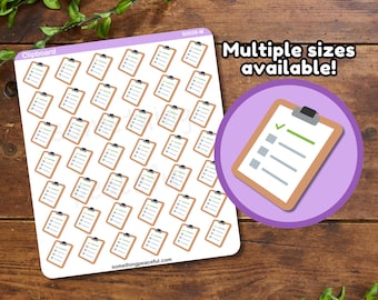 Clipboard Sticker Sheet - Multiple Sizes, Matte, Glossy, or Clear