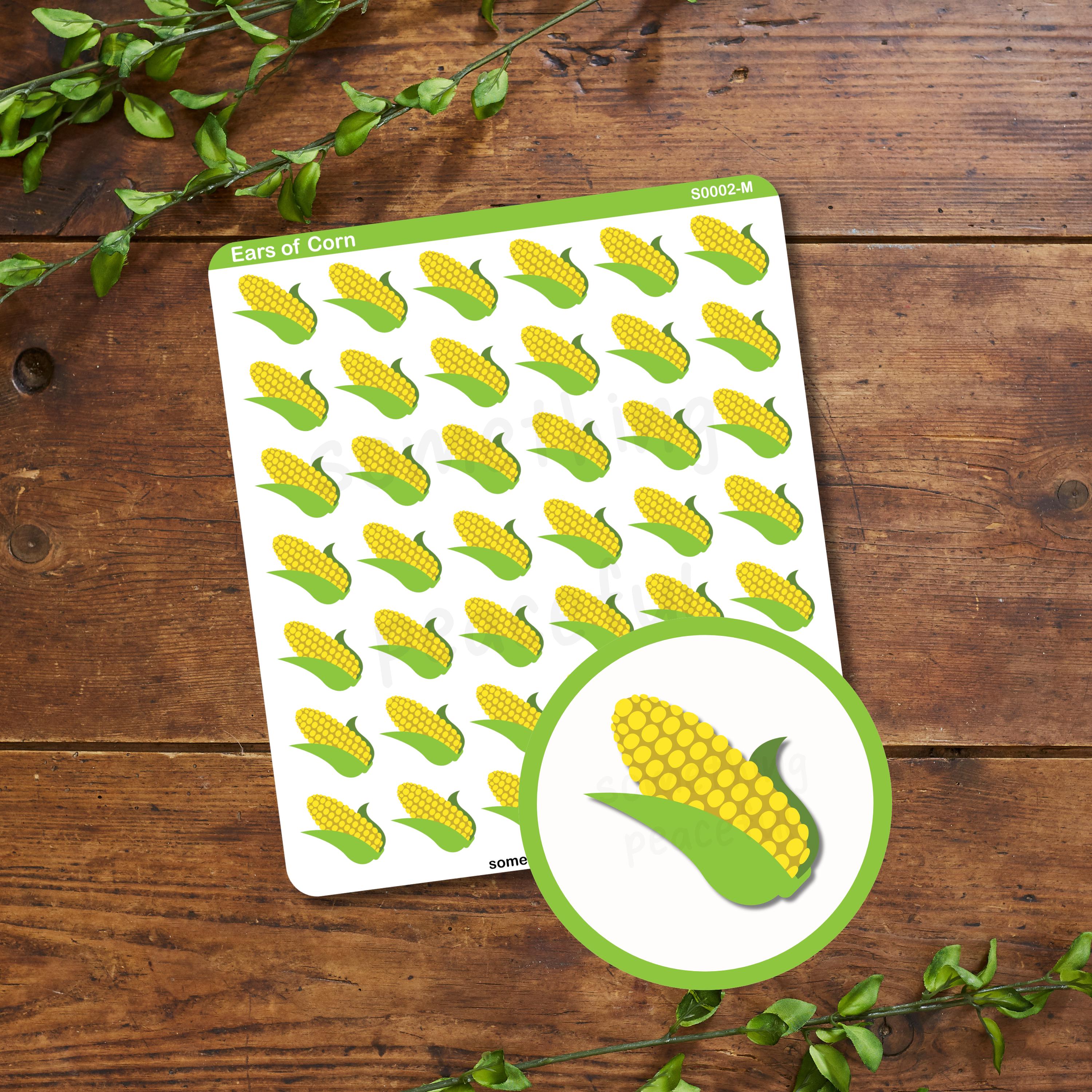 Buttered Corn Sticker Corn Sticker Sheet - Multiple Sizes, Matte, Glossy, or Clear - Etsy