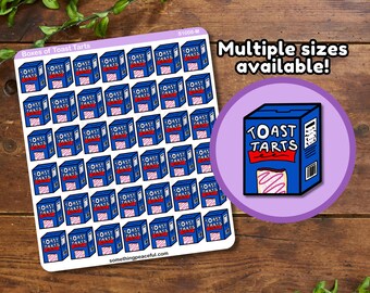 Toaster Pastries Sticker Sheet - Multiple Sizes, Matte, Glossy, or Clear