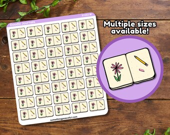 Doodle Journal Sticker Sheet - Multiple Sizes, Matte, Glossy, or Clear