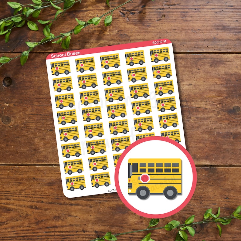 Large Bus Sticker School Bus Sticker Sheet - Multiple Sizes, Matte, Glossy, or Clear - Etsy