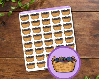 Yarn Basket Sticker Sheet - Multiple Sizes, Matte, Glossy, or Clear