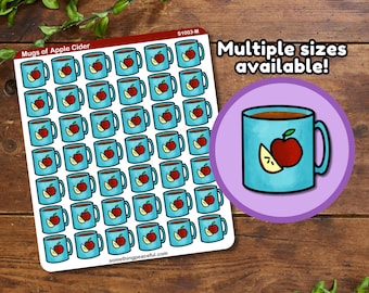 Apple Cider Sticker Sheet - Multiple Sizes, Matte, Glossy, or Clear