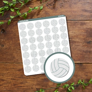 Volleyball Sticker Sheet - Multiple Sizes, Matte, Glossy, or Clear