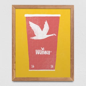 Wawa Coffee Cup | Pop Art Hand Drawn Style Packaged Product Print