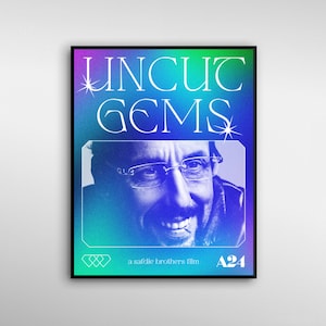 Uncut Gems Poster | A24 Adam Sandler Movie Poster