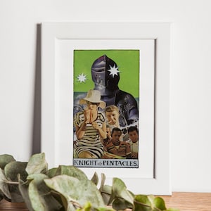 The Knight of Pentacles | Tarot Card Collage Print