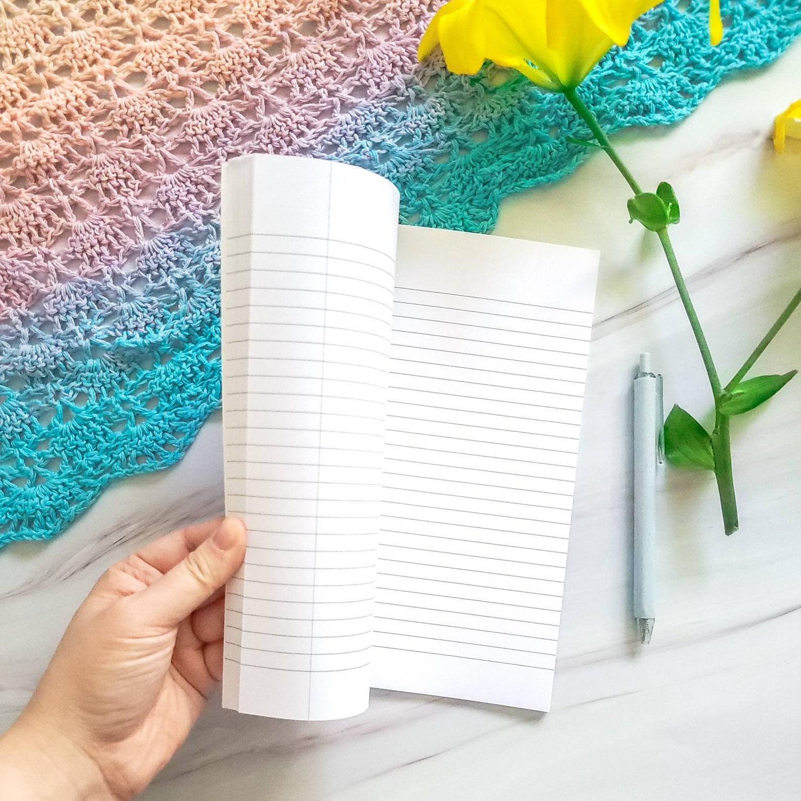 Yarn Sweets Lined 6x9 Notebook for Crocheter Knitter Yarn Etsy