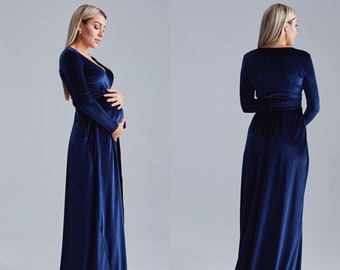 Navy Maternity Dress | Etsy