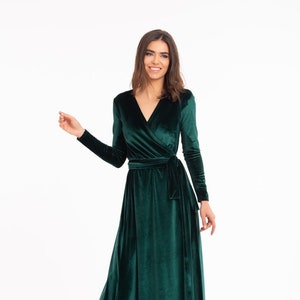 etsy velvet bridesmaid dress