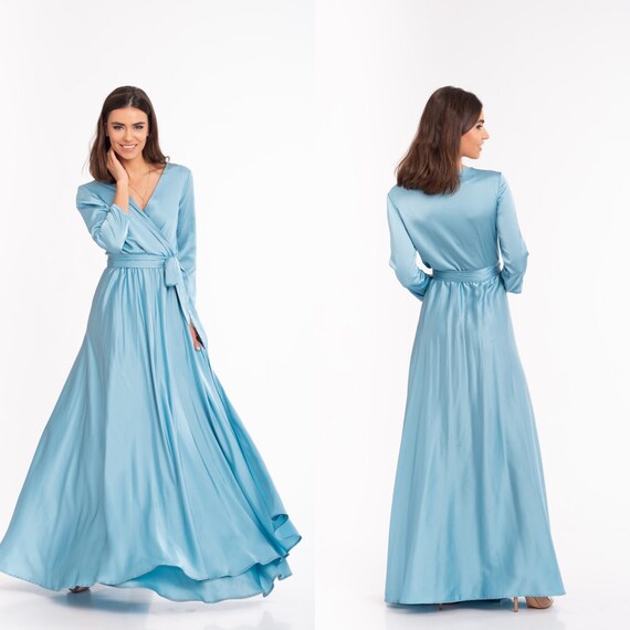 mid sleeve long dress