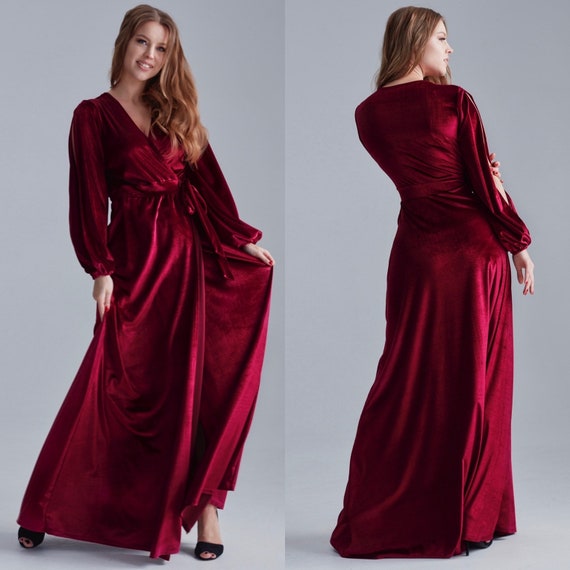 KKF Kurtis Christmas Special Maroon Velvet Dress for Women-FOF001VRF –  www.soosi.co.in