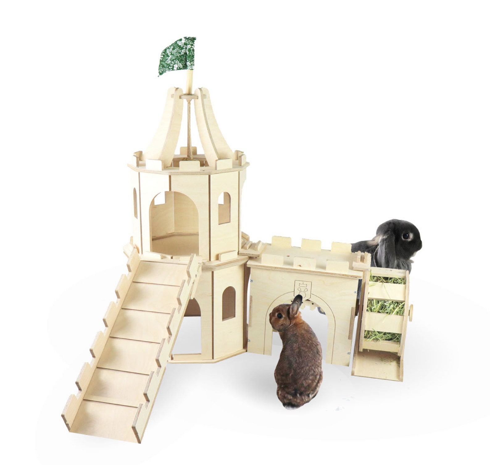 Chateau De Lapin Bunny Castle Rabbit House Small Animal Pet Etsy