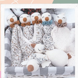 Lapinette Doudou Lapin Crochet Nattou Nin Lange Plat Etsy