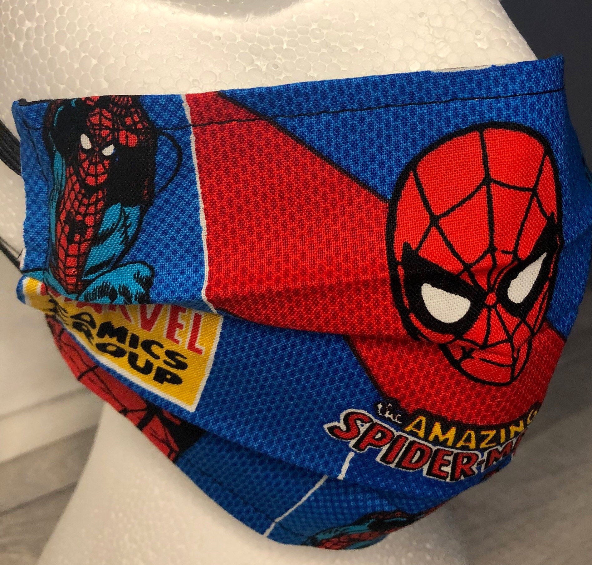 Spiderman adult Face mask 100% cotton and 3 layers | Etsy