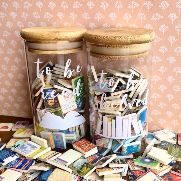 To Be Read and Shelved Jars - TBR Jar Pair