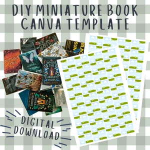 Miniature Book Covers, Digital Download Canva Template for Creating 1:12 Scale Miniature Books Using Comfort Creations Miniature Book Blanks