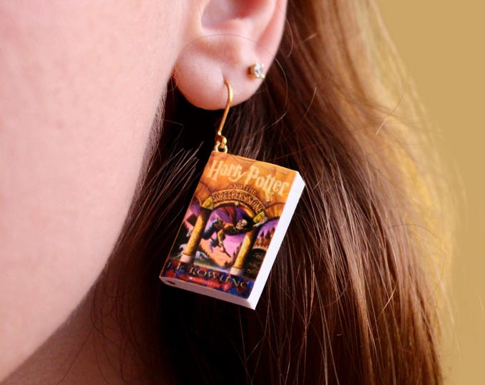 Featured listing image: Custom Miniature Favorite Book Earrings: Handmade Literary Jewelry