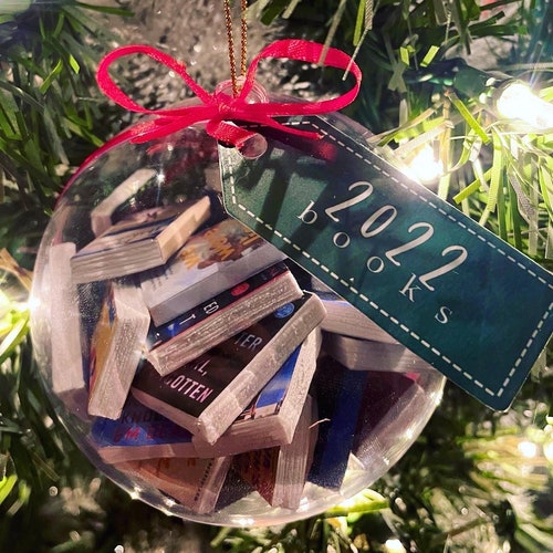 A Year of Books Personalized Book Ornament Etsy