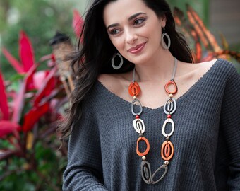 Red Fashion Beauty Woman Art Deco Gift Fashion Necklaces Pendant Retro Moon Stars Jewelry